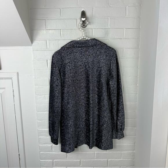 Vintage Montgomery Ward Silver Sparkle Button Down Shirt + Tank Set - Picture 9 of 11